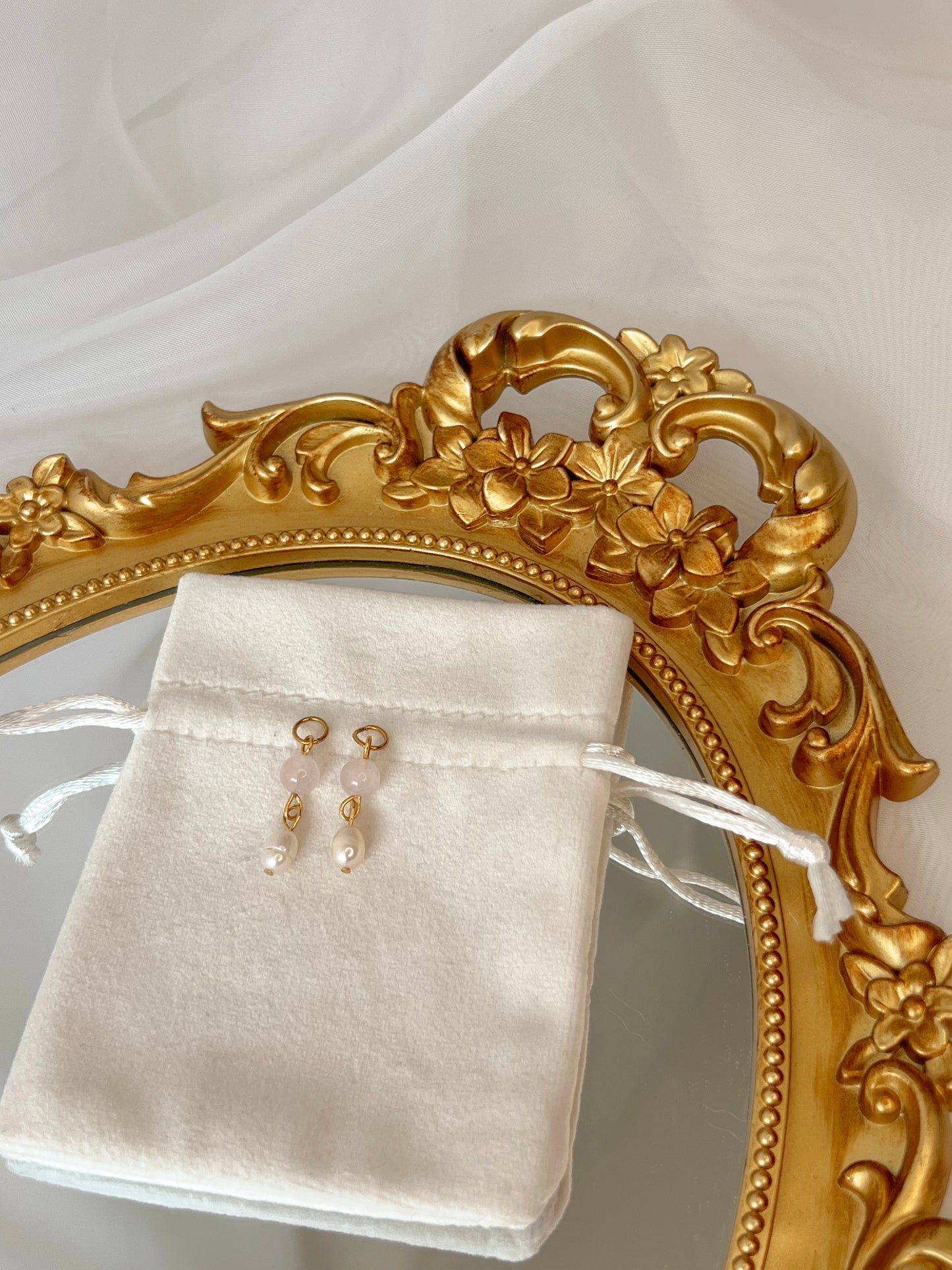 Boucles d’oreilles Aurora - Quartz rose