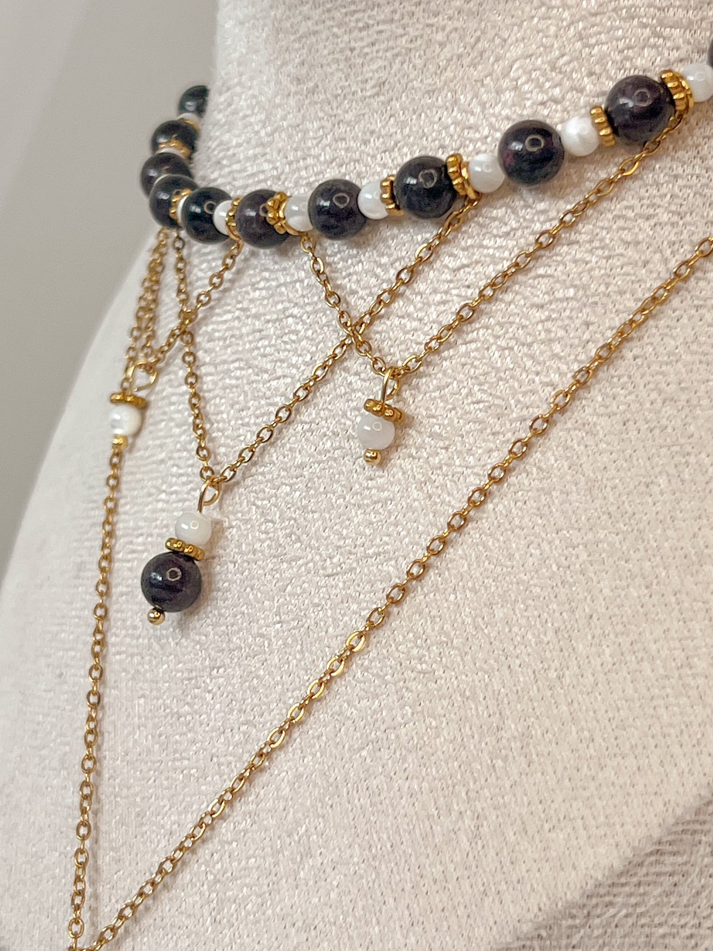 Collier Unique Morrigan - Grenat Almandin
