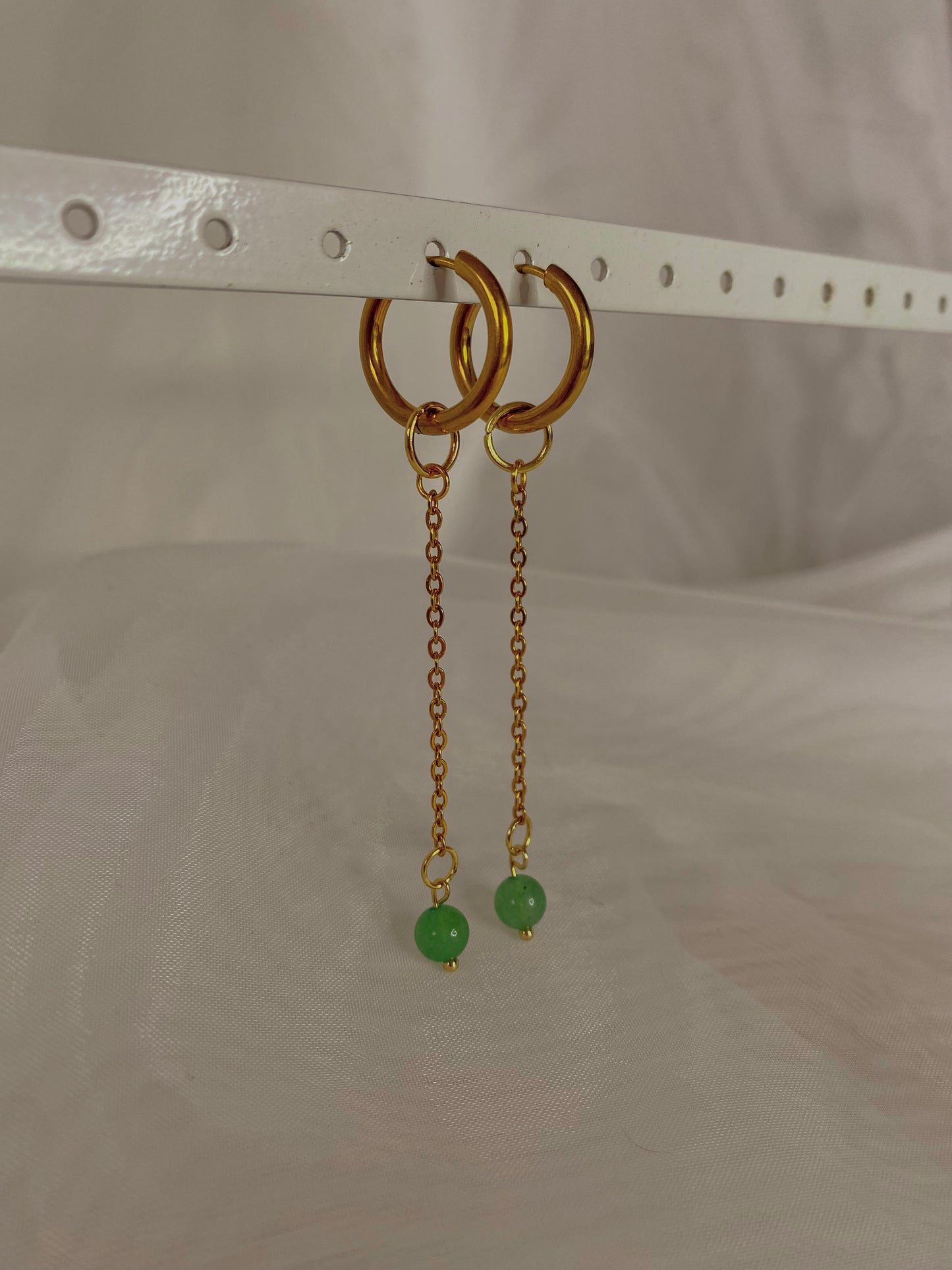Acier inoxydable,Aventurine,Bijoux,Boucles d’oreilles,Chaine fine,Doré,Interchangeable,Pendants,Personnalisable