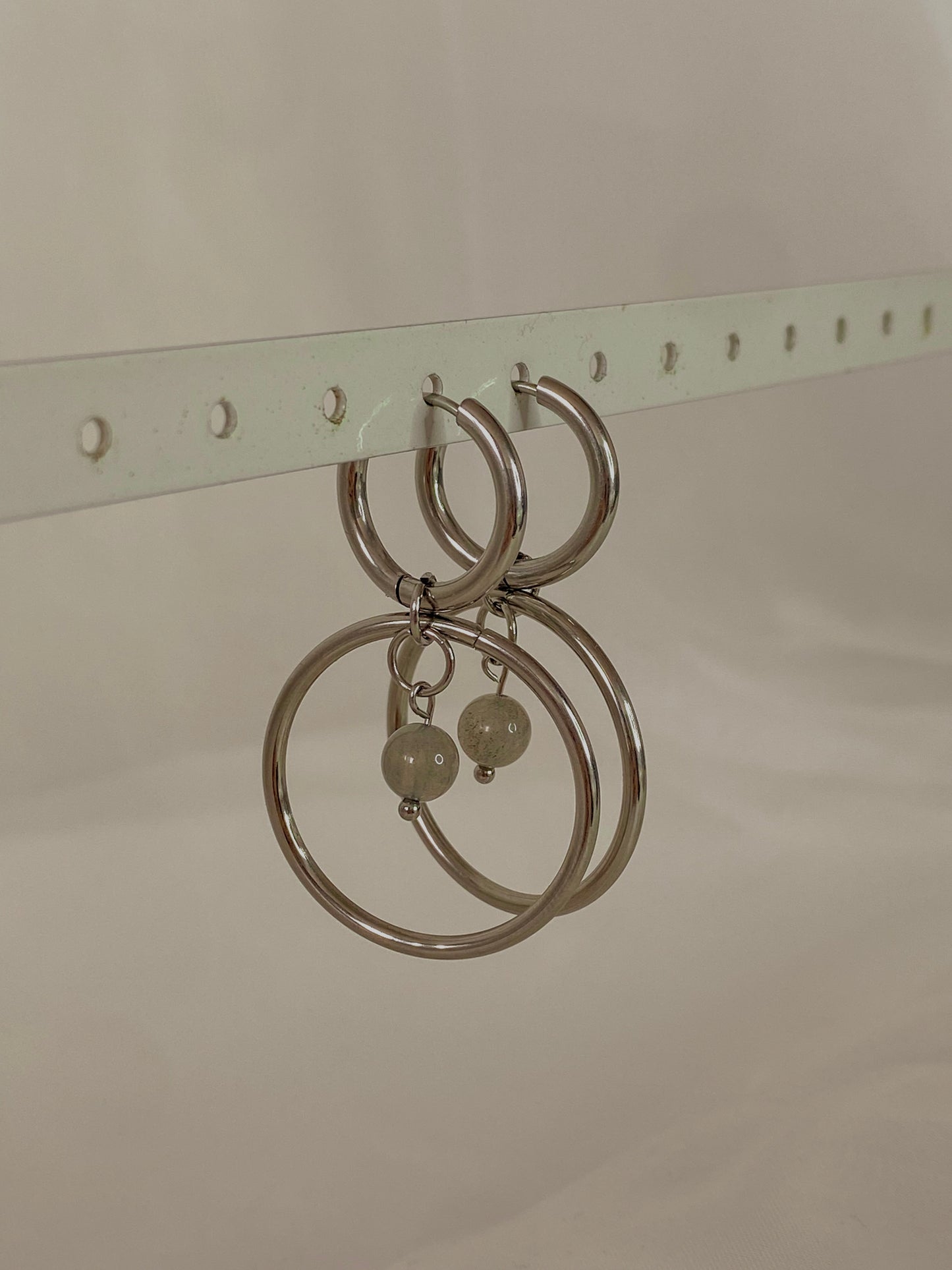 Acier inoxydable,Argenté,Bijoux,Boucles d’oreilles,Interchangeable,Labradorite,Pendants,Personnalisable