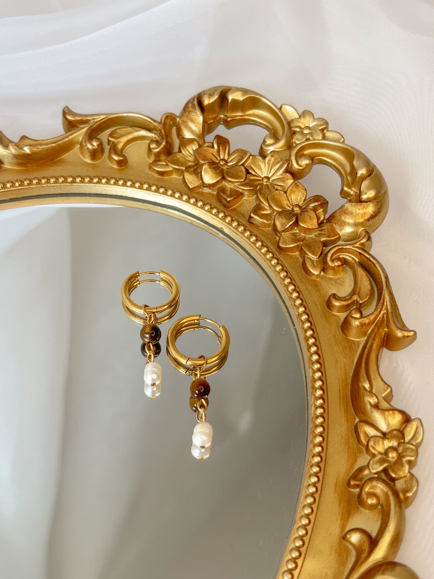 Boucles d’oreilles Aurora - Œil de tigre