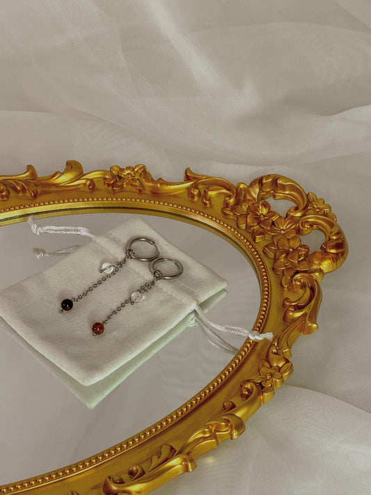 Acier inoxydable,Argenté,Bijoux,Boucles d’oreilles,Cristal de roche,Interchangeable,Oeil de tigre,Pendants,Personnalisable