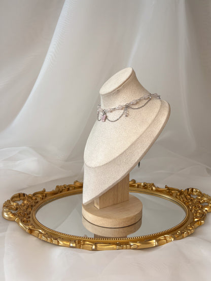 Collier Unique Mariposa - Quartz rose