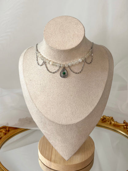 Collier Daphné - Pierre de lune