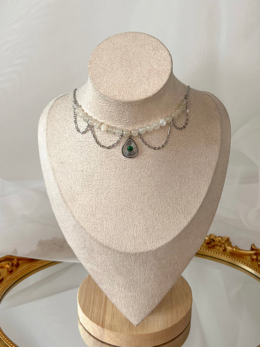 Collier Daphné - Pierre de lune