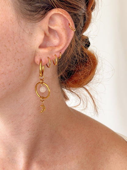 Boucles d’oreilles Astra - Quartz rose