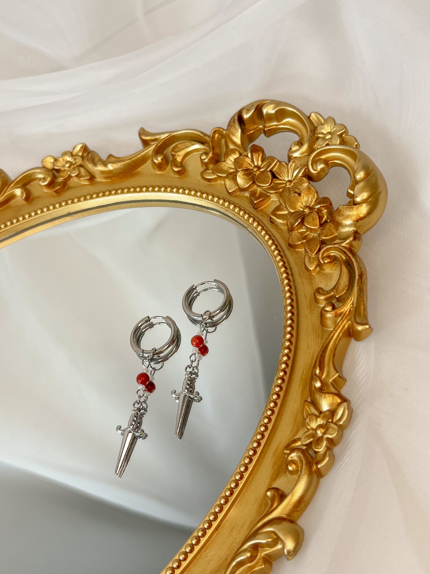 Boucles d’oreilles Ashra - Jaspe rouge