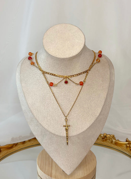 Collier Aelin - Cornaline