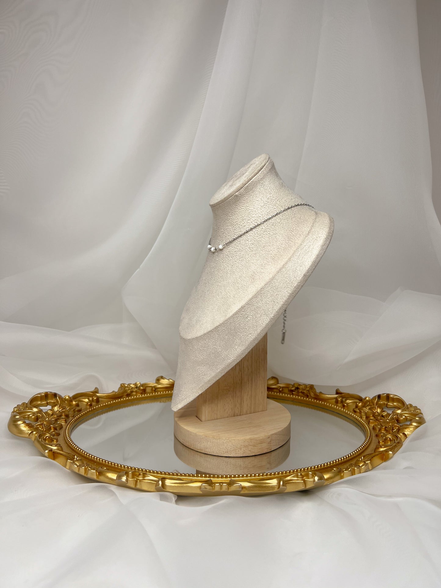 Collier Lya - Nacre argenté