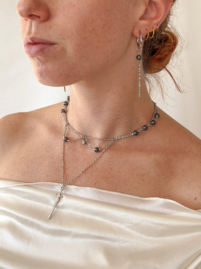 Boucles d’oreilles Kaelia - Hématite