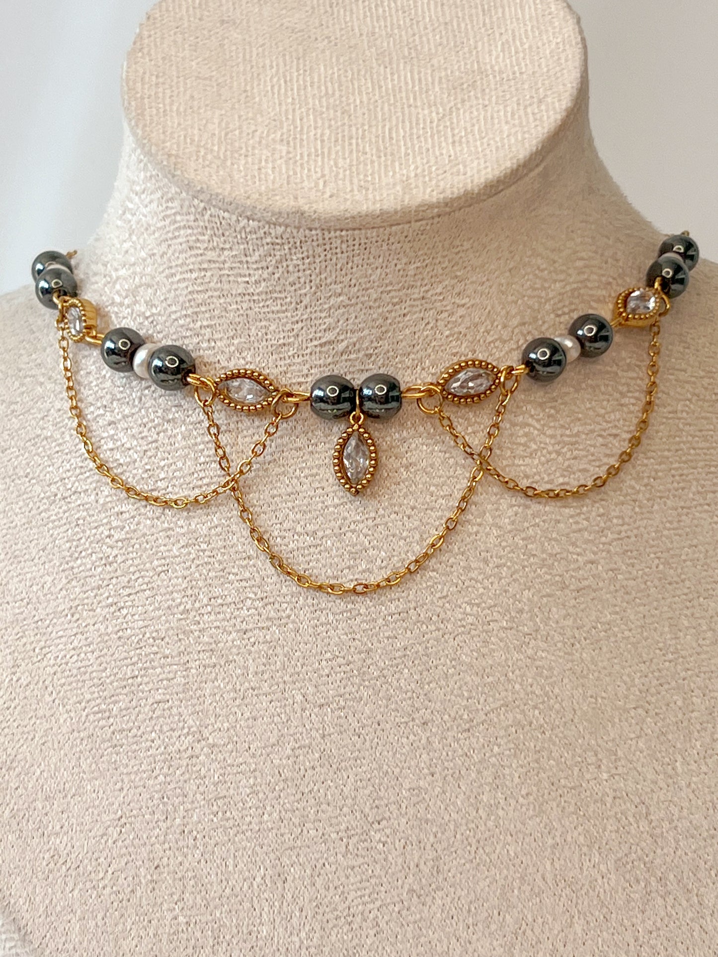 Collier Unique Feyre - Hématite