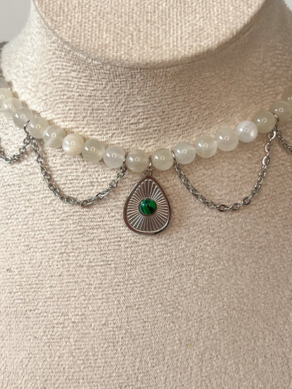 Collier Daphné - Pierre de lune