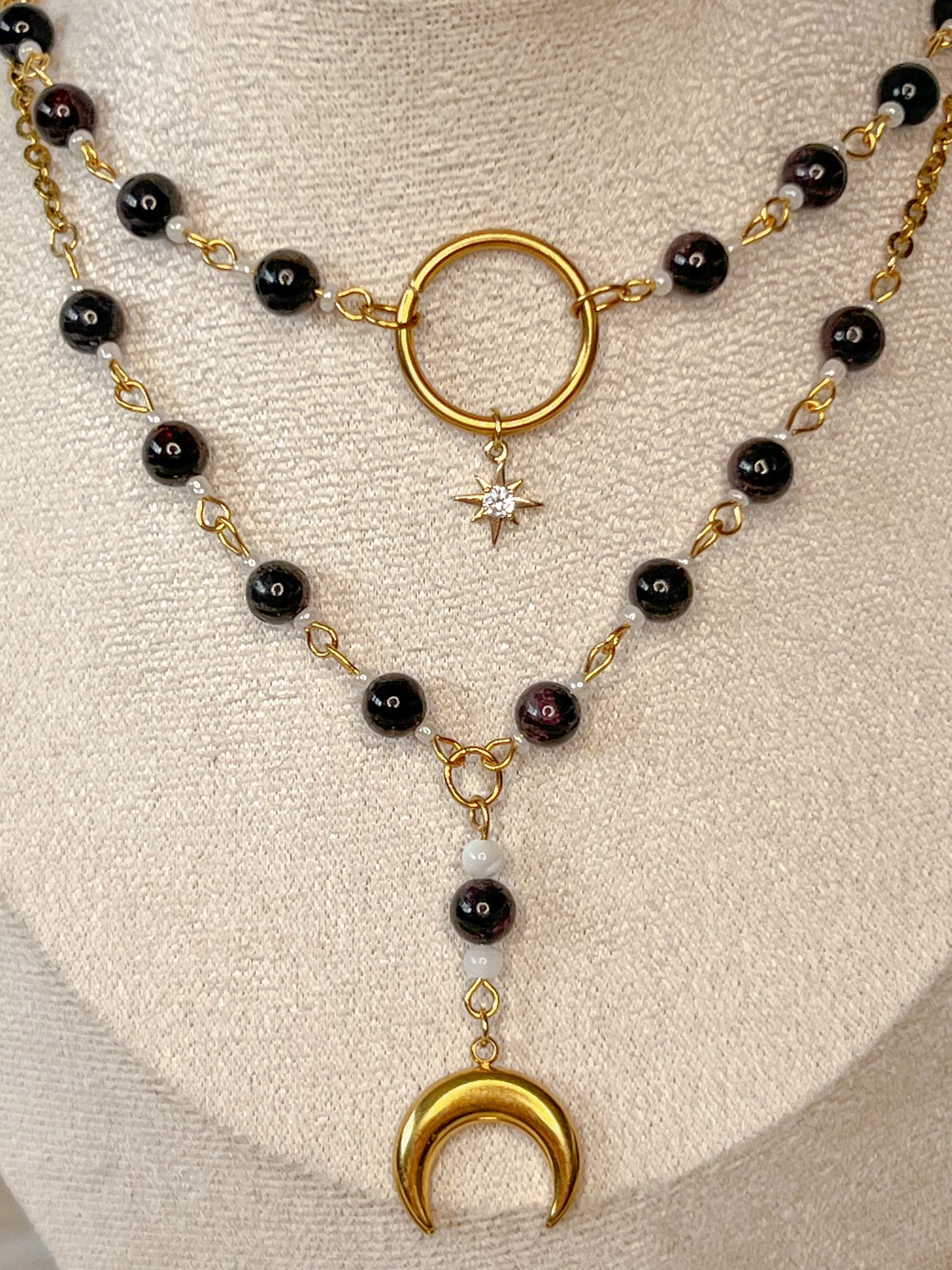 Collier Hécate - Grenat almandin