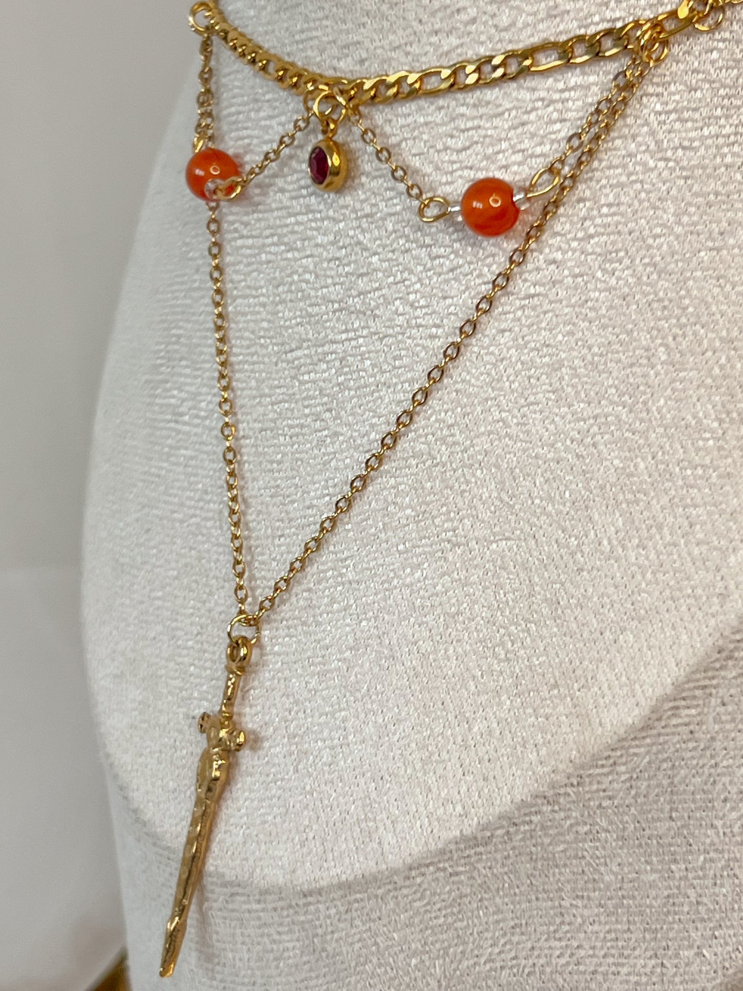 Collier Aelin - Cornaline