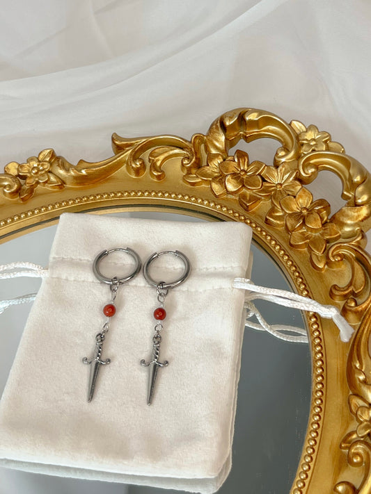 Boucles d’oreilles Ashra - Jaspe rouge