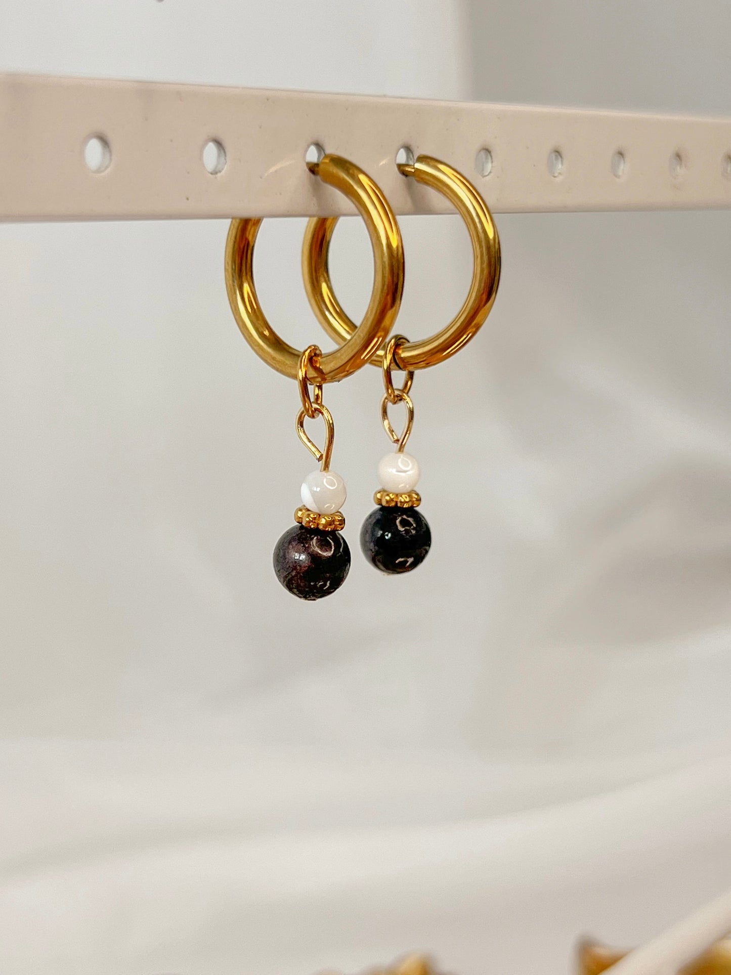 Boucles d’oreilles Selia - Grenat almandin