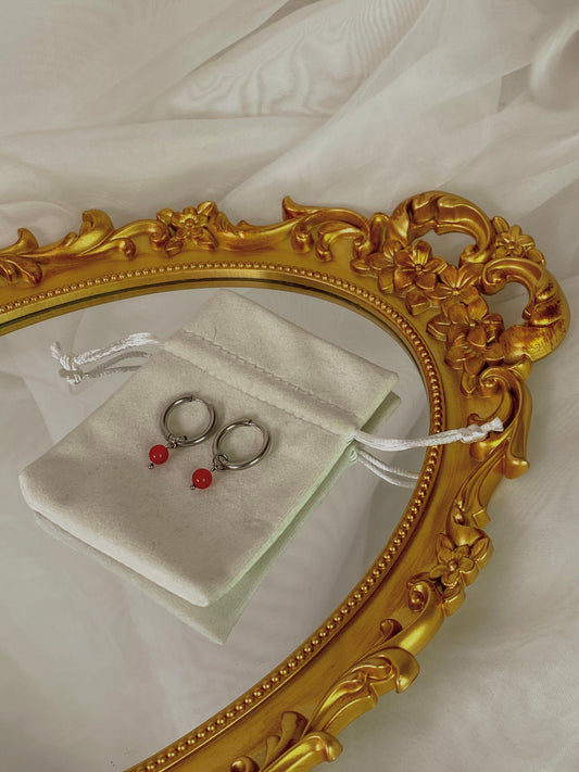 Acier inoxydable,Argenté,Bijoux,Boucles d’oreilles,Cornaline,Interchangeable,Pendants,Personnalisable,Rouge