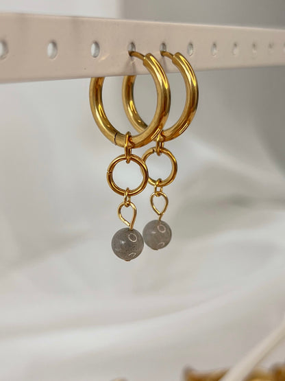 Boucles d’oreilles Aelys - Labradorite