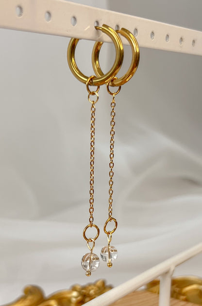 Boucles d’oreilles Avalone - Cristal de roche