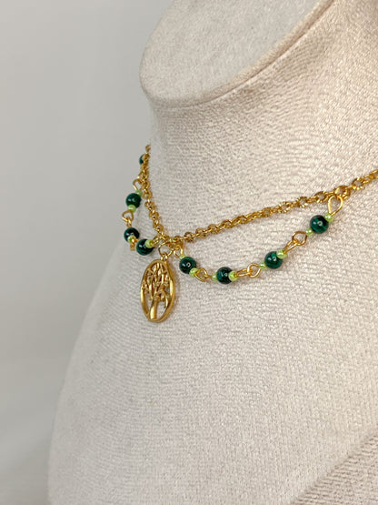 Collier Déméter - Malachite
