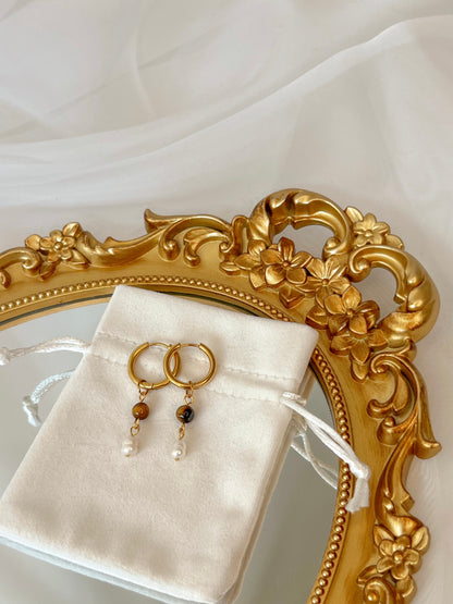 Boucles d’oreilles Aurora - Œil de tigre