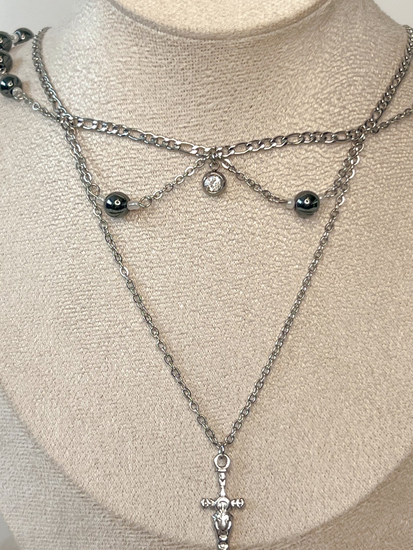 Collier Aelin - Hématite