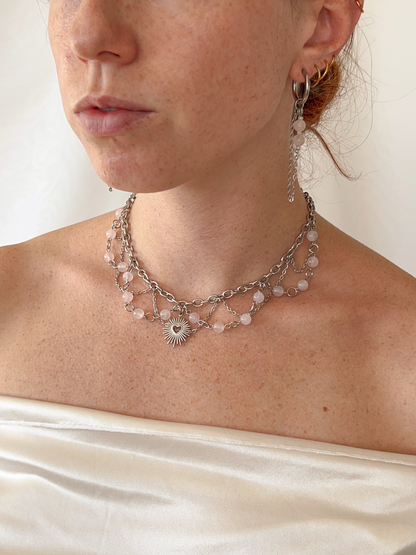 Collier Impérial - Quartz rose