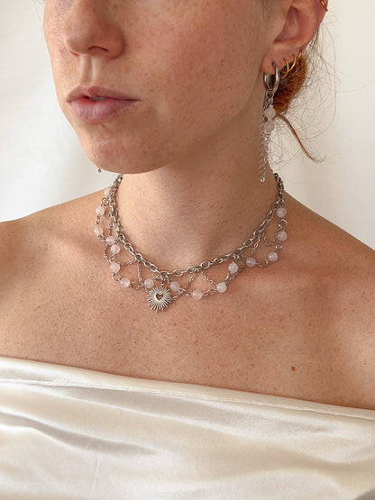 Collier Impérial - Quartz rose