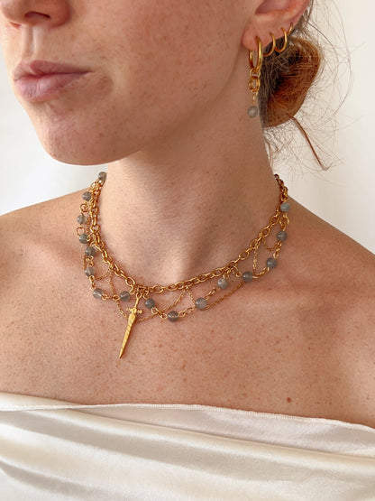 Boucles d’oreilles Aelys - Labradorite