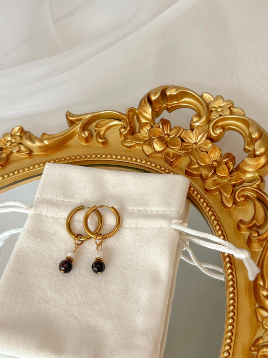 Boucles d’oreilles Selia - Grenat almandin