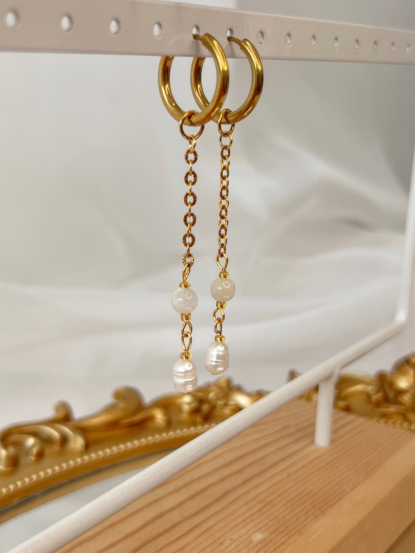 Boucles d’oreilles Melyra - Pierre de lune