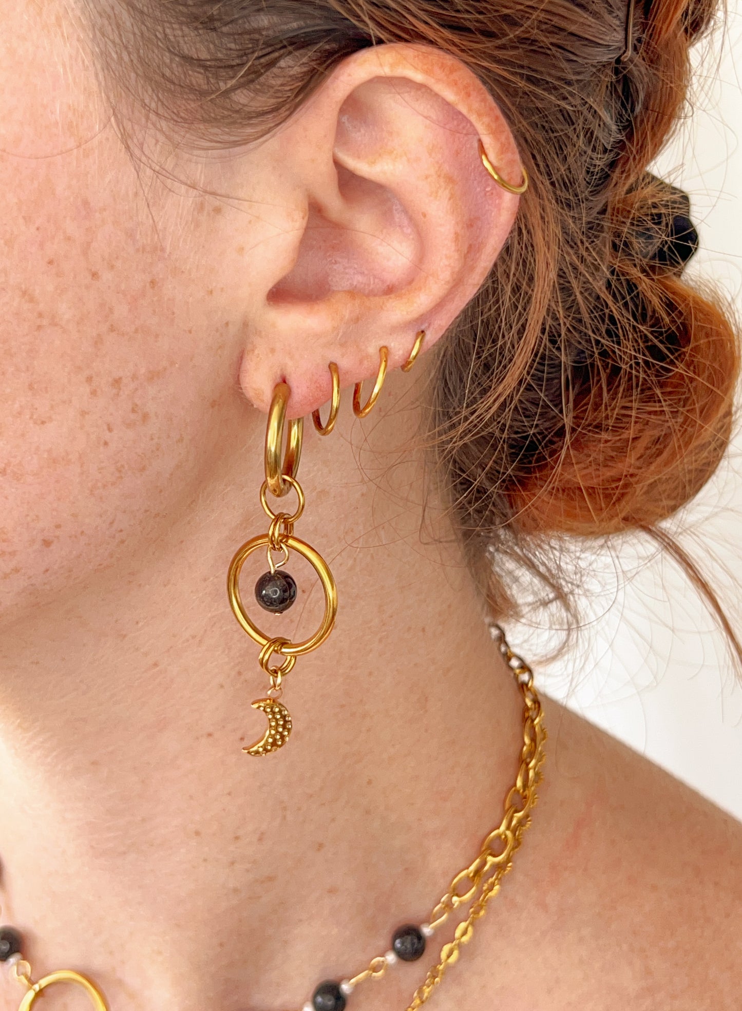 Boucles d’oreilles Astra - Grenat almandin