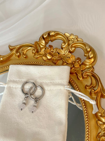 Boucles d’oreilles Selia - Quartz rose