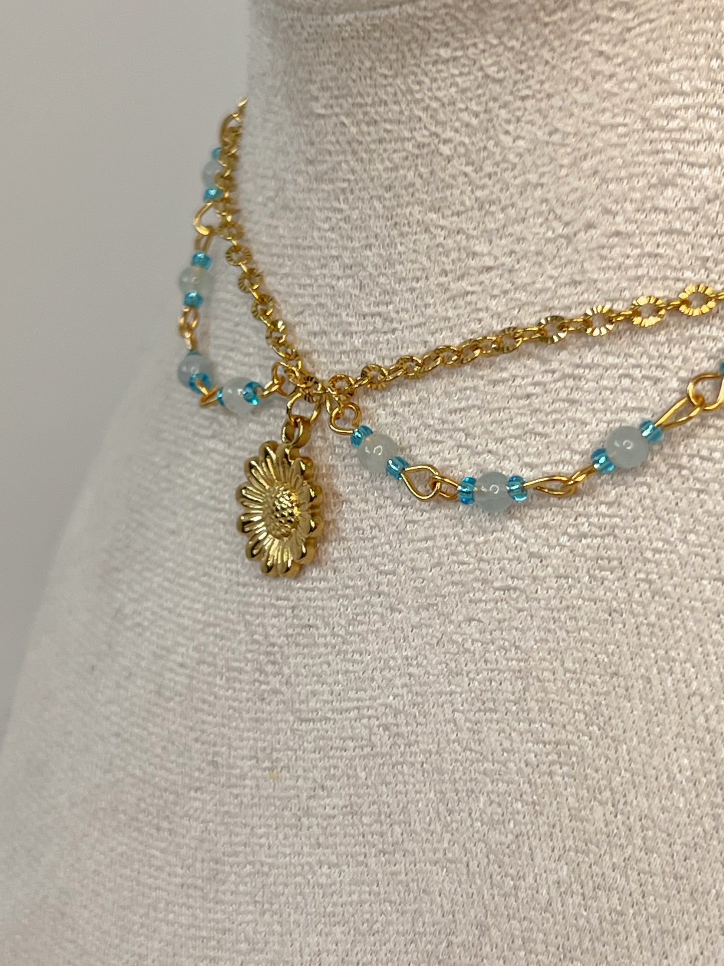 Collier Déméter - Aigue marine