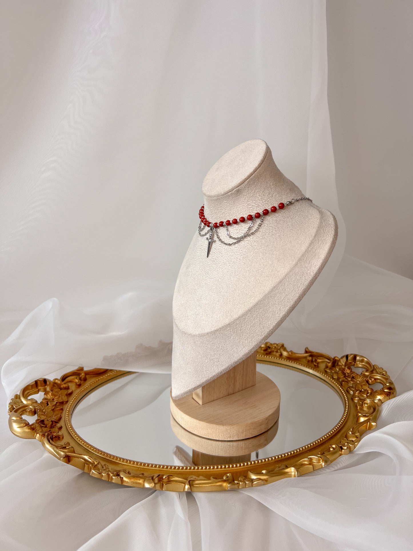 Collier Penellaphe - Jaspe rouge