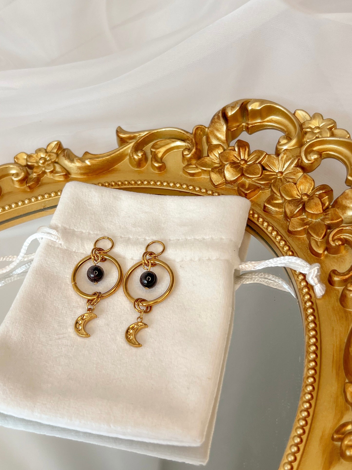 Boucles d’oreilles Astra - Grenat almandin