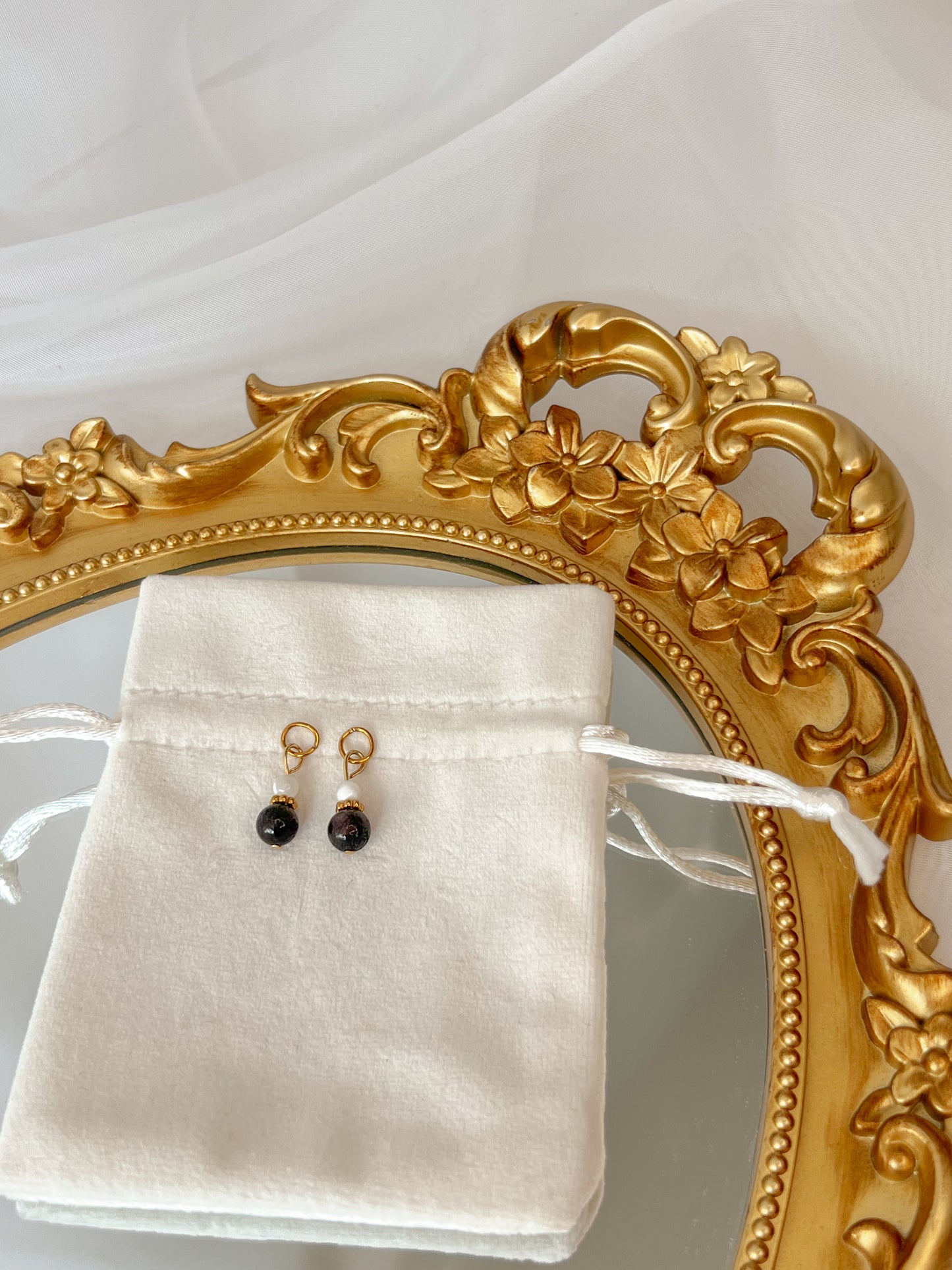 Boucles d’oreilles Selia - Grenat almandin