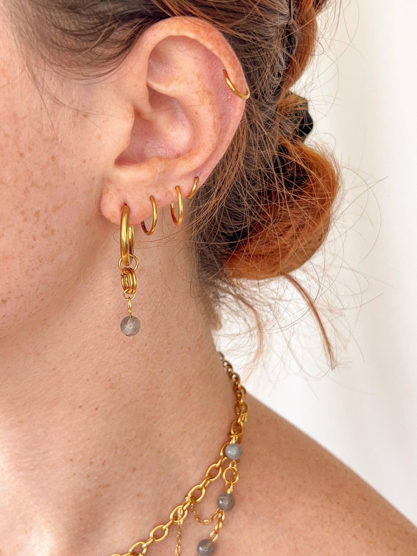 Boucles d’oreilles Aelys - Labradorite