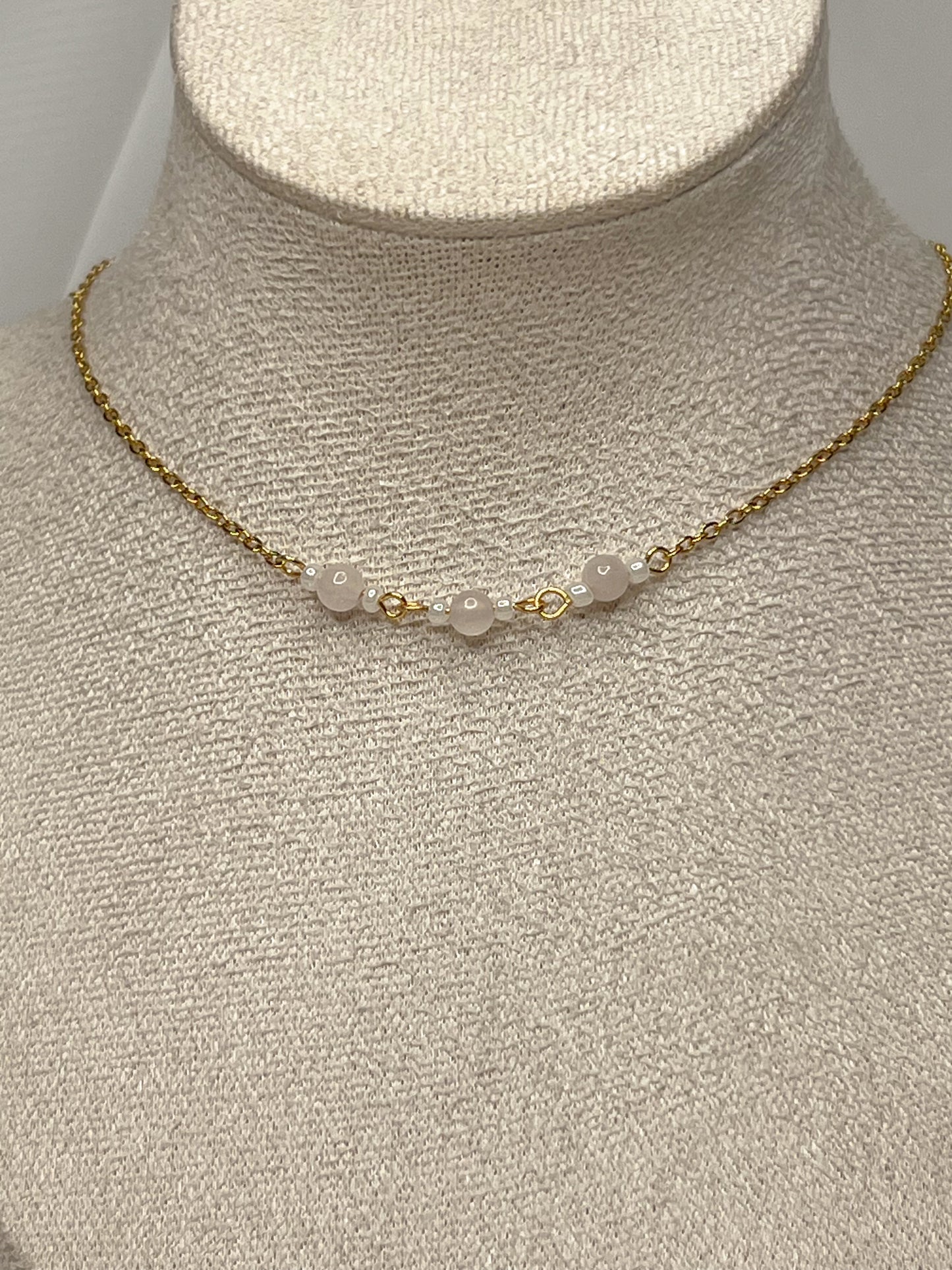 Collier Lya - Quartz Rose