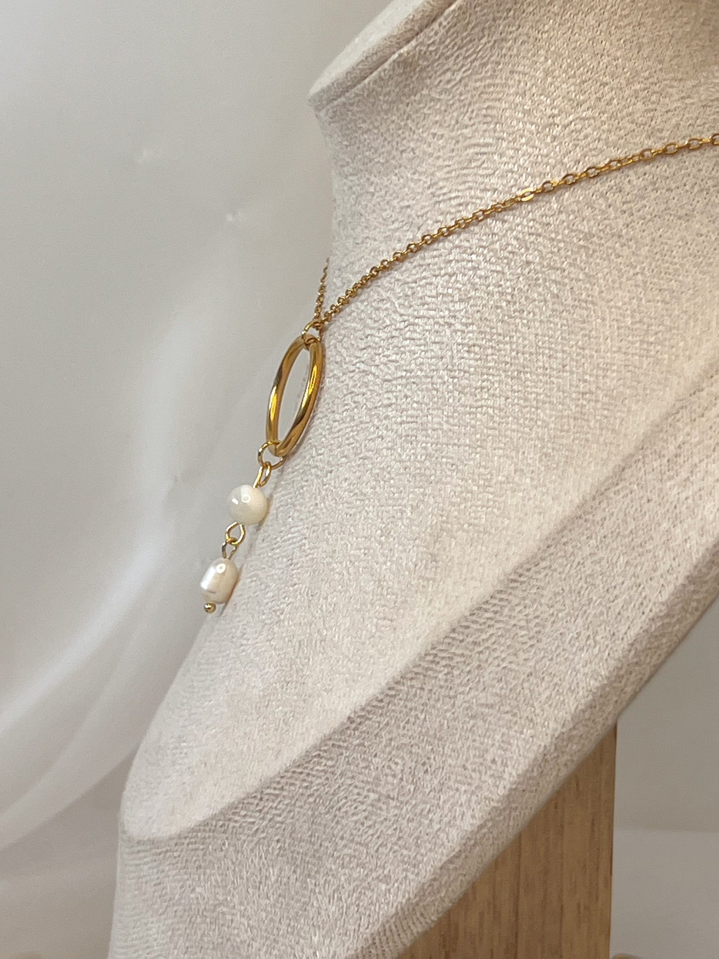 Collier Elfea - Nacre doré