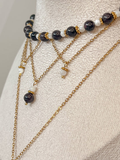 Collier Unique Morrigan - Grenat Almandin