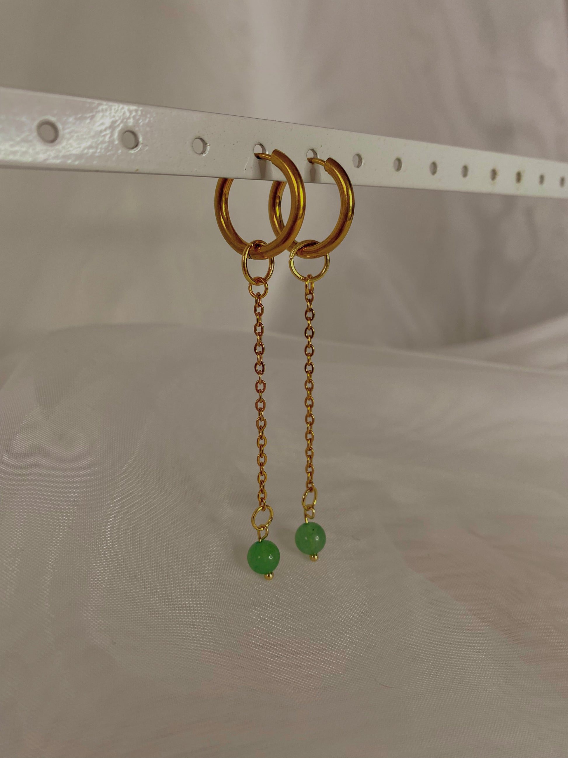 Acier inoxydable,Aventurine,Bijoux,Boucles d’oreilles,Chaine fine,Doré,Interchangeable,Pendants,Personnalisable