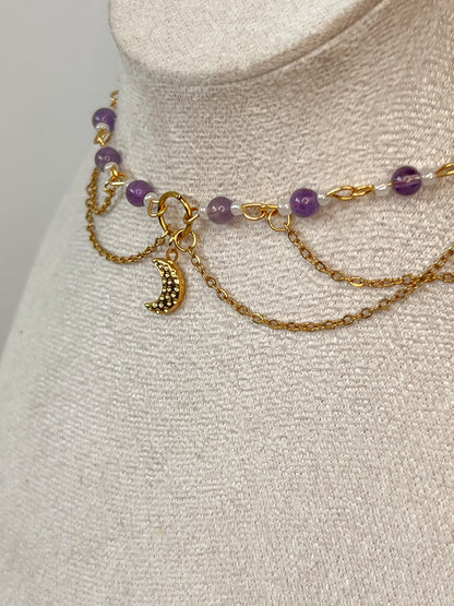 Collier Lunara - Améthyste