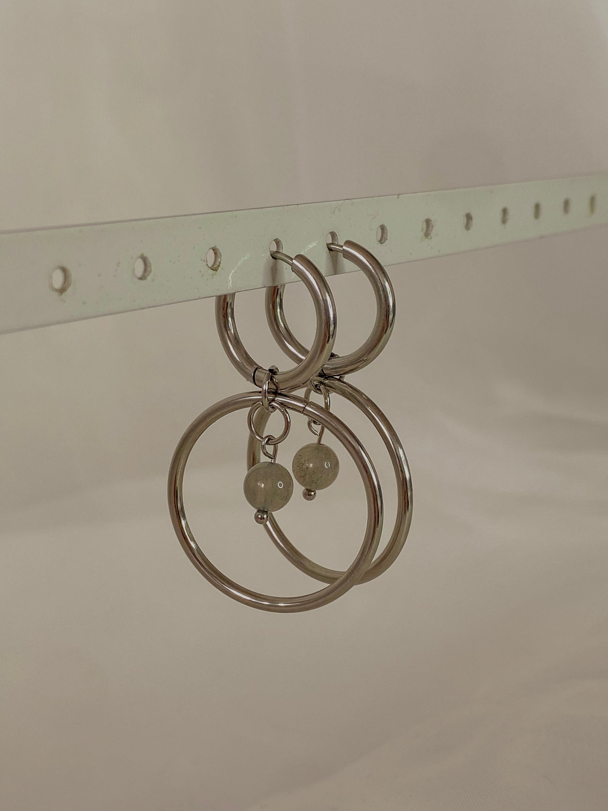 Acier inoxydable,Argenté,Bijoux,Boucles d’oreilles,Interchangeable,Labradorite,Pendants,Personnalisable
