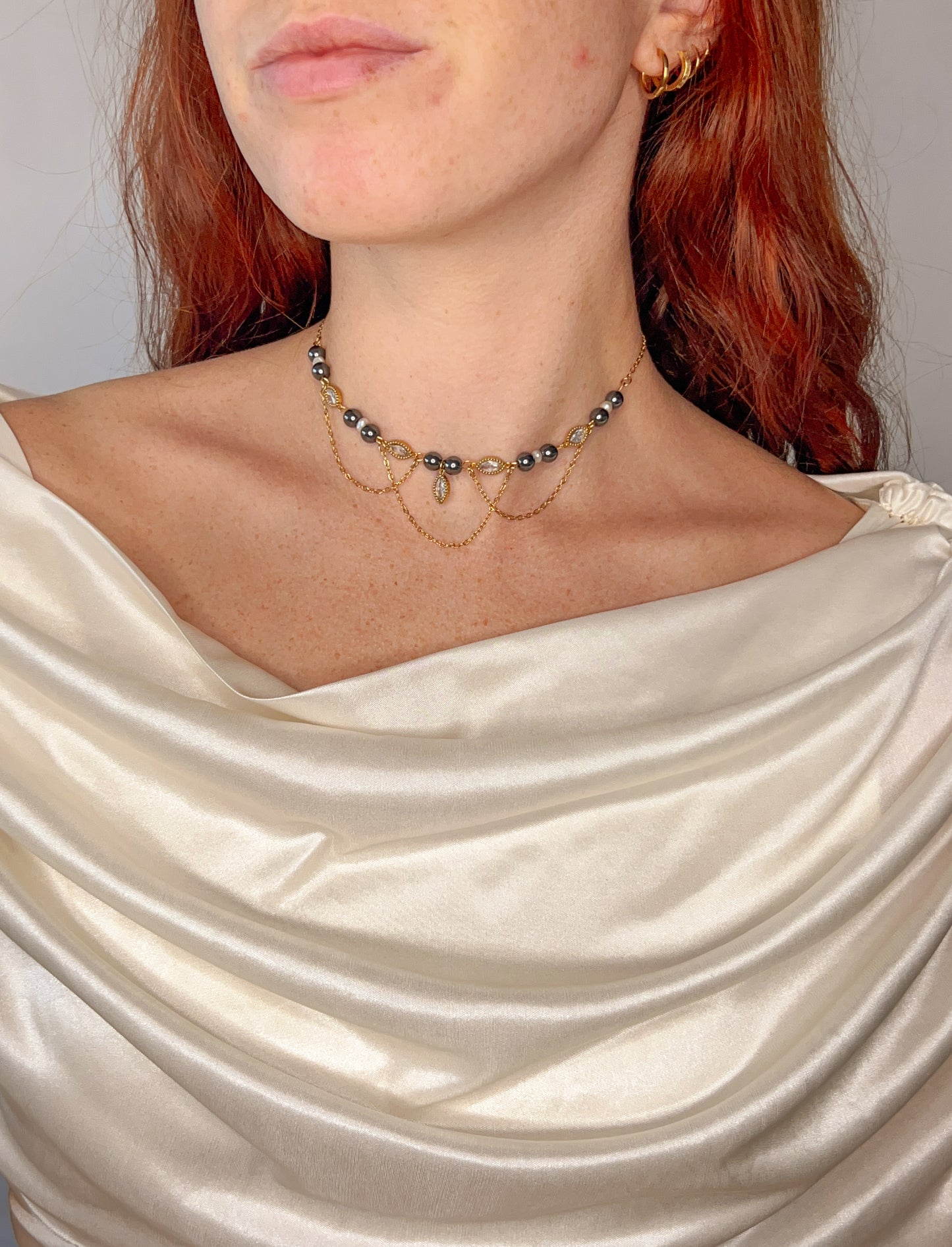 Collier Unique Feyre - Hématite