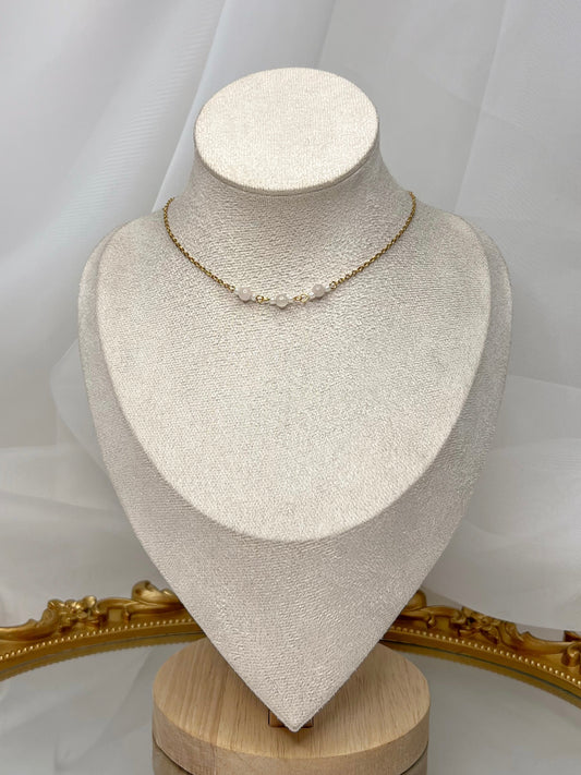 Collier Lya - Quartz Rose