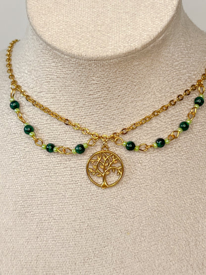 Collier Déméter - Malachite