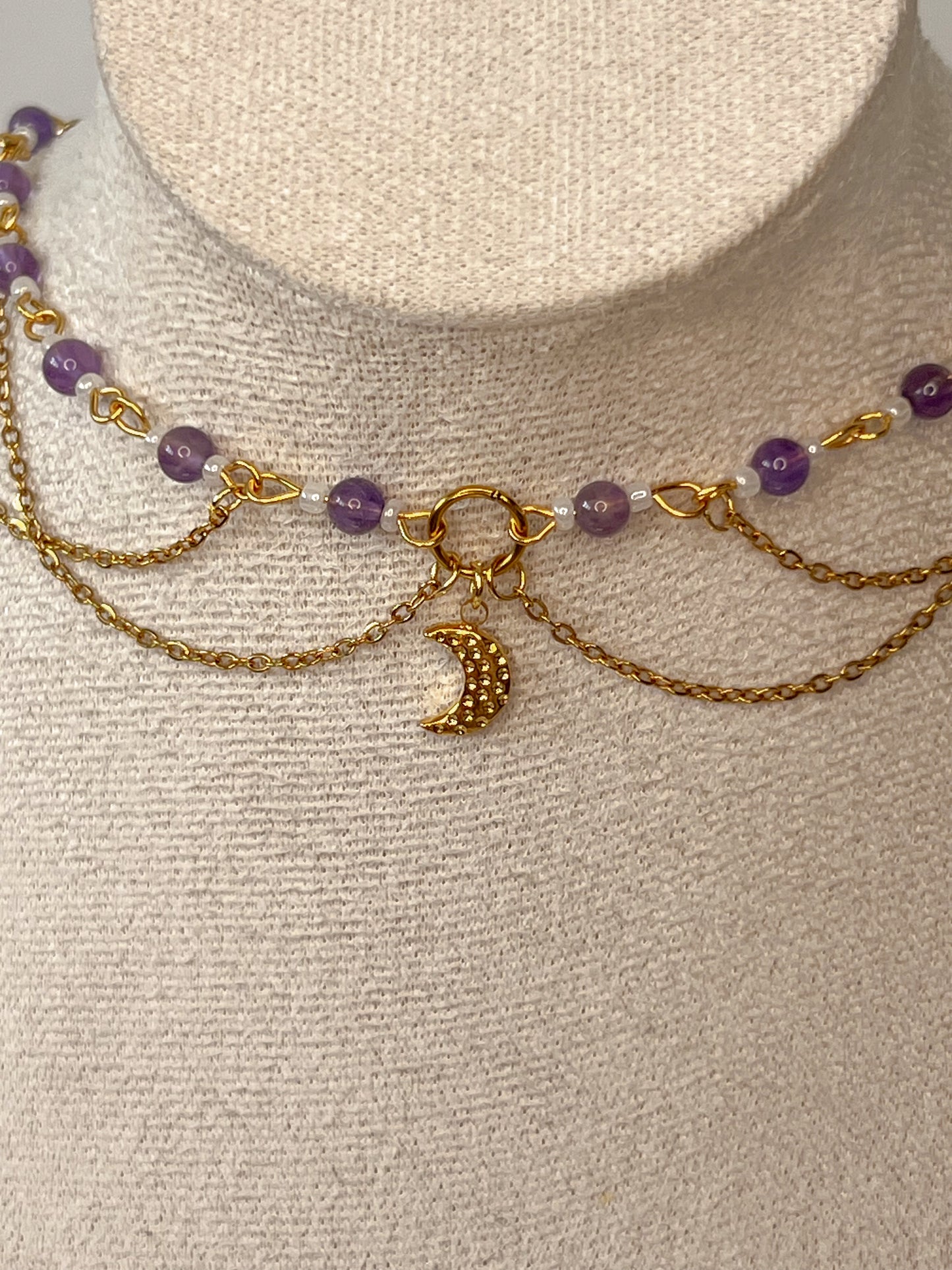 Collier Lunara - Améthyste