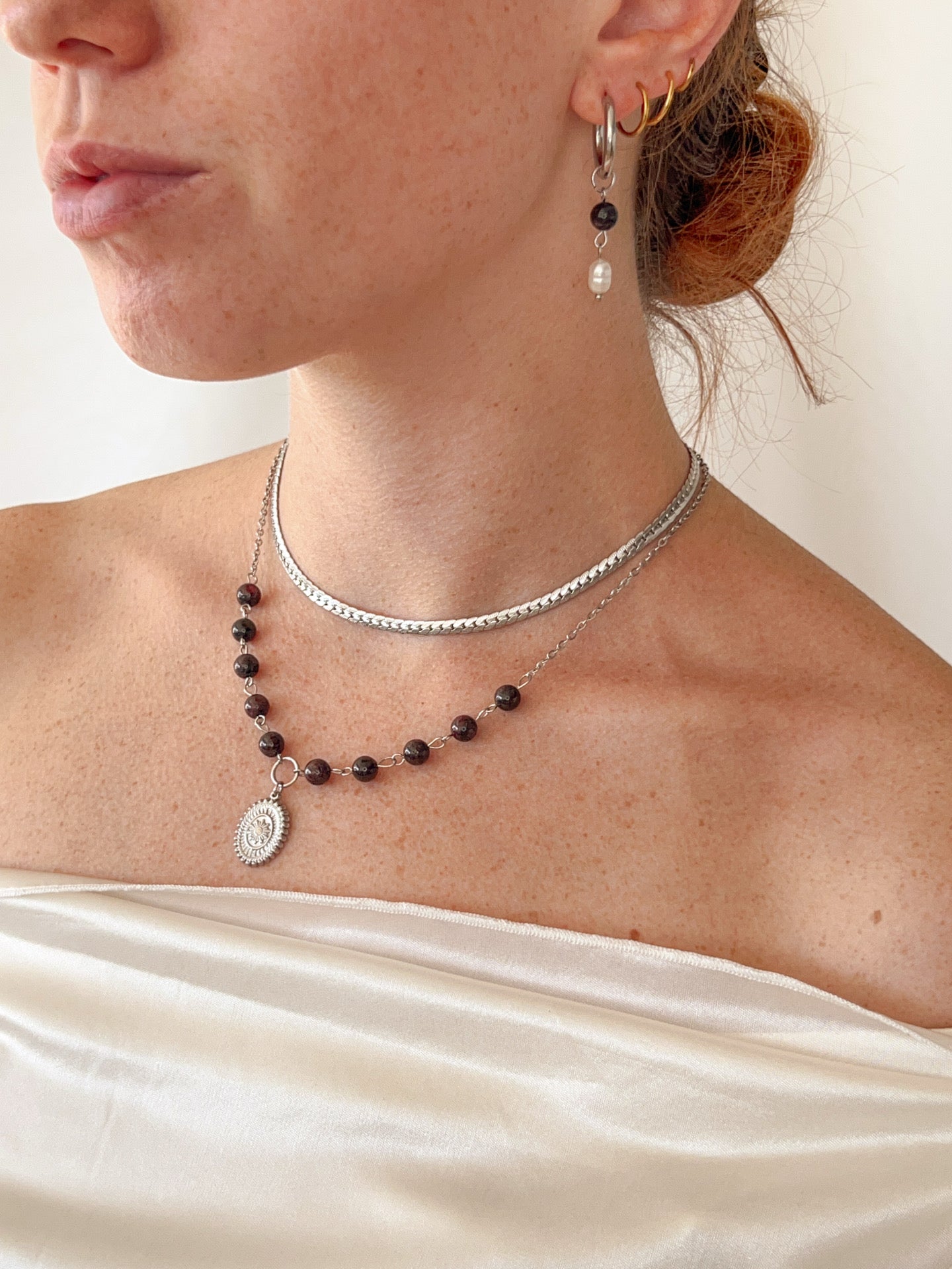 Boucles d’oreilles Aurora - Grenat almandin