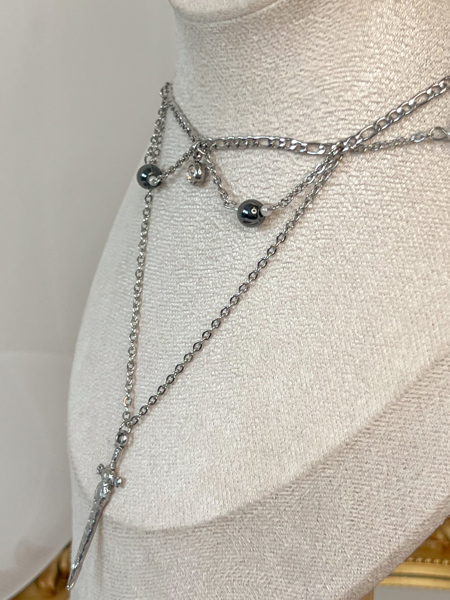 Collier Aelin - Hématite